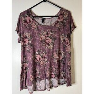Obsession Women’s 1x Floral Blouse